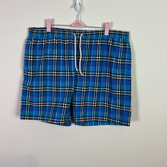 Burberry Brit Men’s Blue Check Preppy Swim Trunks XXL